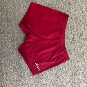 Asics Women's Vibrant Red Athletic Shorts